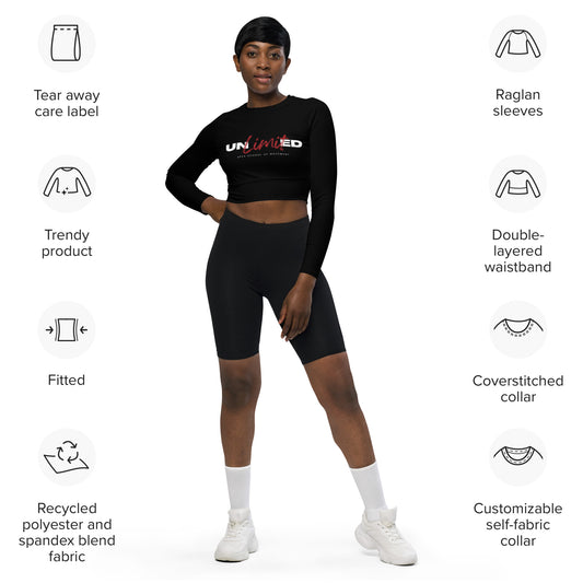 Unlimited Recycled long-sleeve crop top